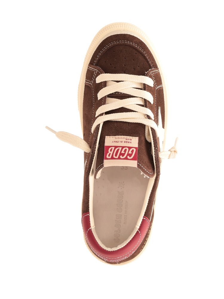 MAY SUEDE UPPER AND TOE LEATHER STAR AND HEEL SIGNATURE FOXING