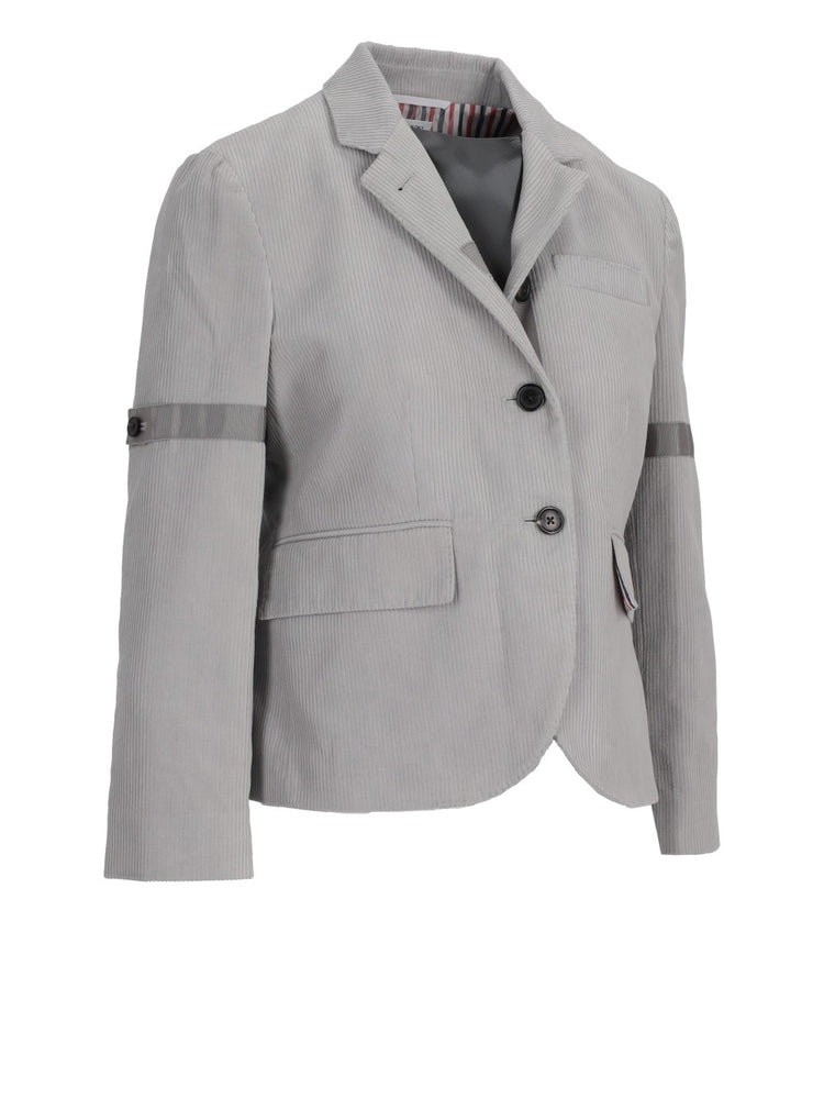 FIT 3 - HIGH ARMHOLE SPORTCOAT (UNCONSTRUCTED) W/ TONAL GG PLACKET AND ARMBAND IN CORDUROY