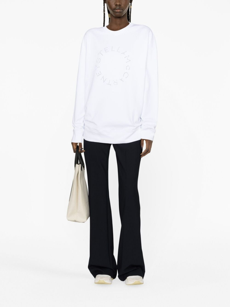 STELLA McCARTNEY rhinestone-embellished logo sweatshirt