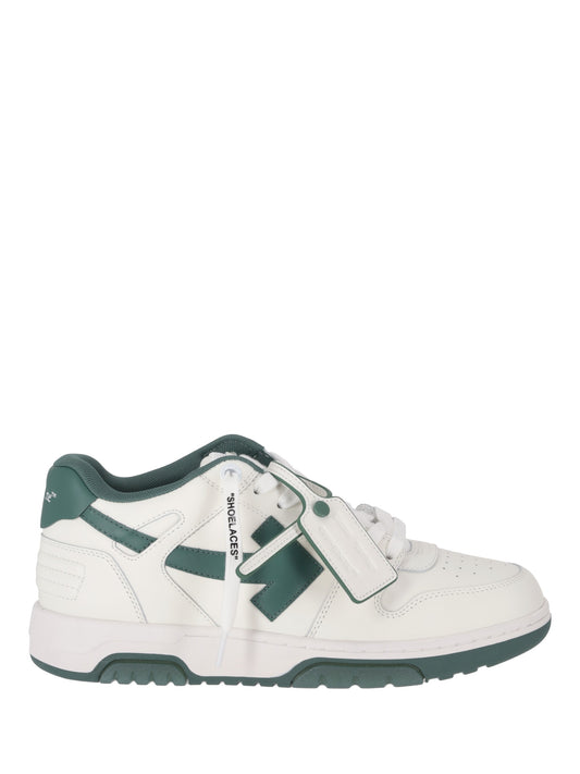 OUT OF OFFICE CALF LEATHER WHITE - GREEN