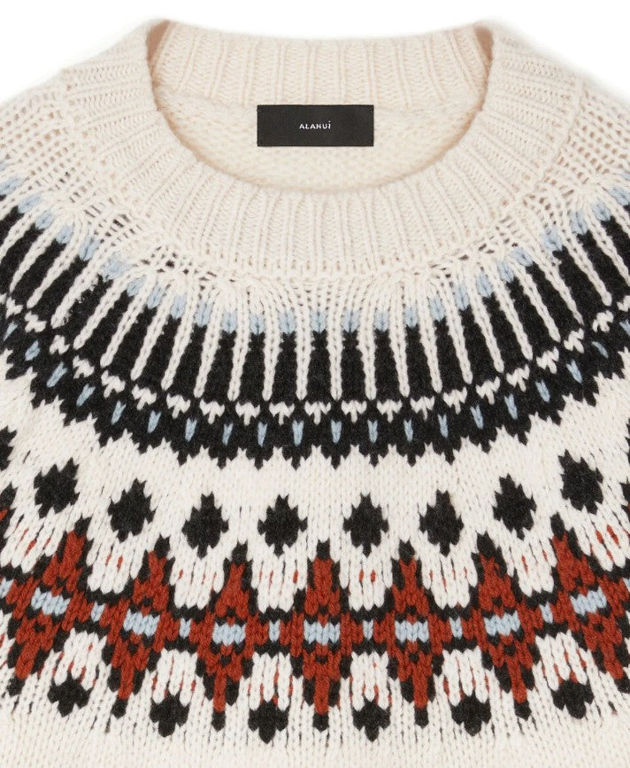 SWEET WINTER SWEATER BRICK/MULTICOLOR