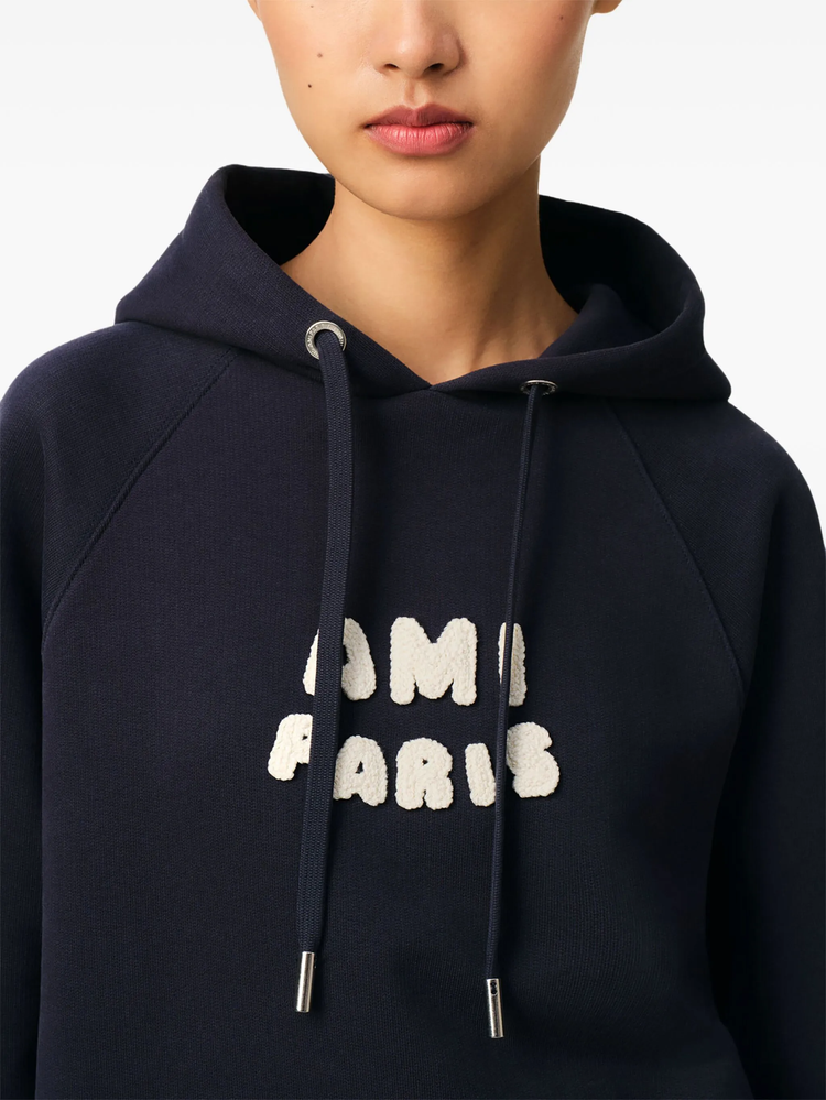 Ami Paris logo-appliqué hoodie