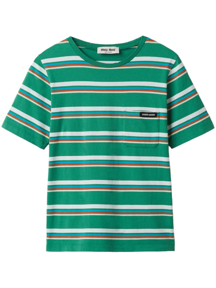 striped cotton T-shirt