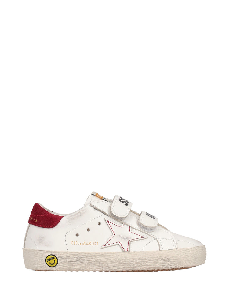 OLD SCHOOL LEATHER UPPER TOE TONGUE STAR AND STRAP SUEDE HEEL