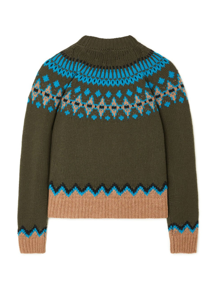 SWEET WINTER SWEATER BRICK/MULTICOLOR