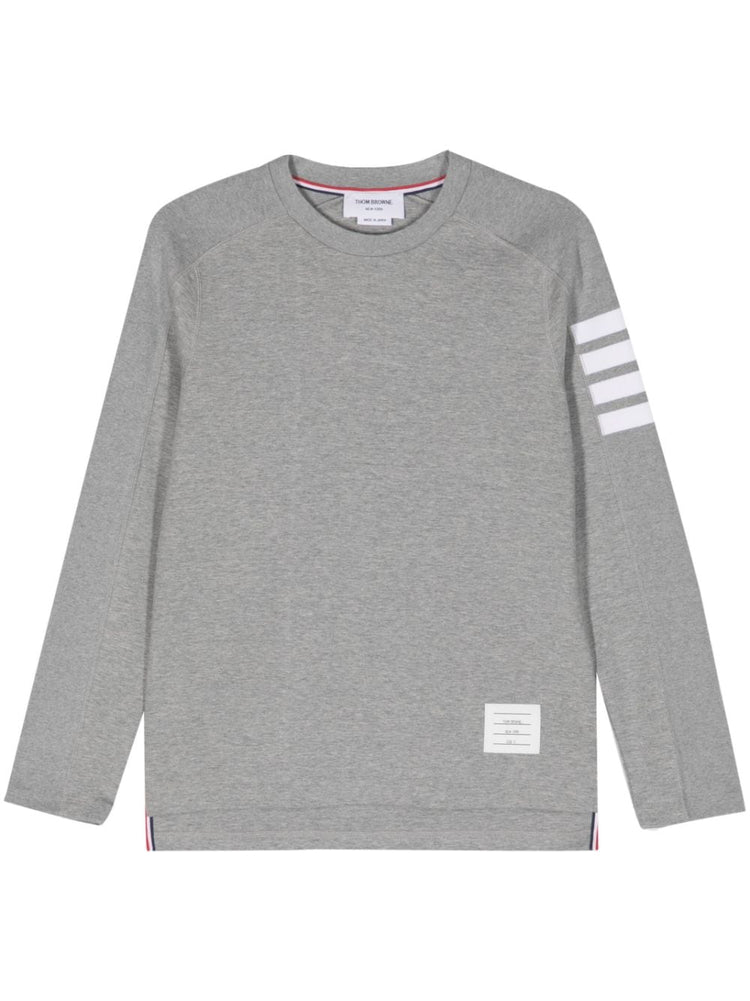 4-Bar stripe cotton sweatshirt