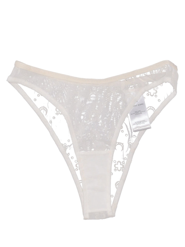 RECYCLED MESH FLOCK HIGH-CUT PANTIES