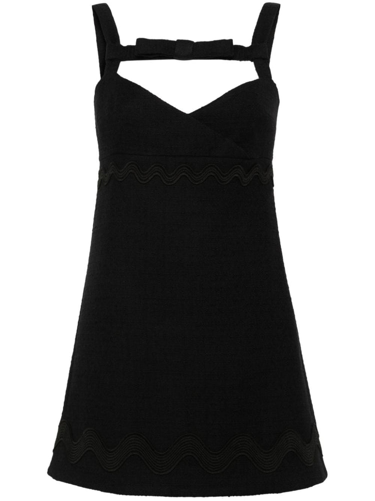 scallop-trim mini dress