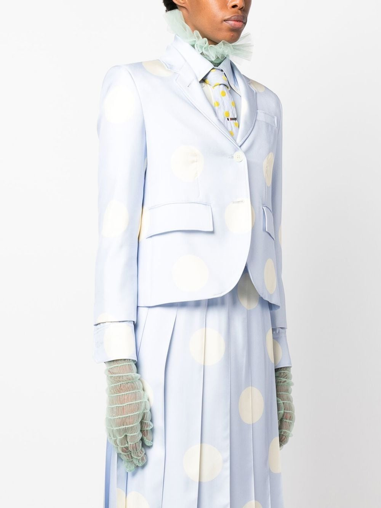 THOM BROWNE polka-dot print silk blazer