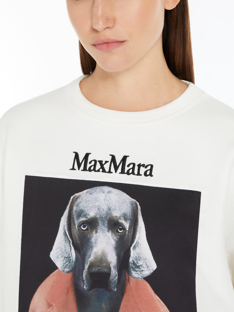 Bacco cotton sweatshirt with Wegman print