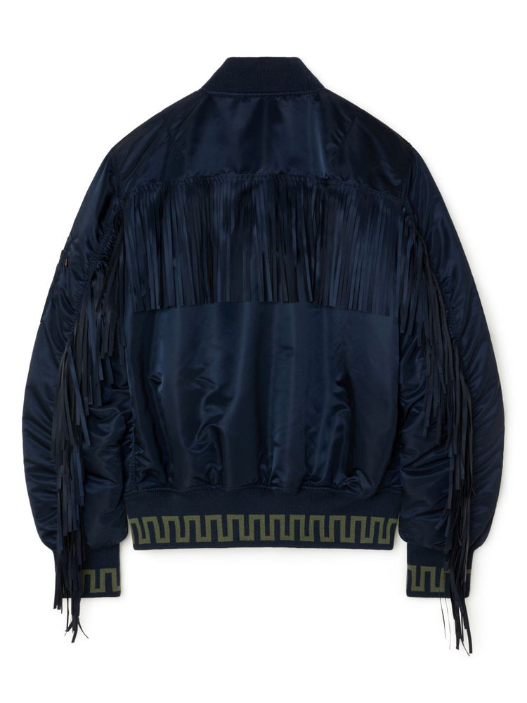 x Alpha Industries fringe-detailing bomber jacket