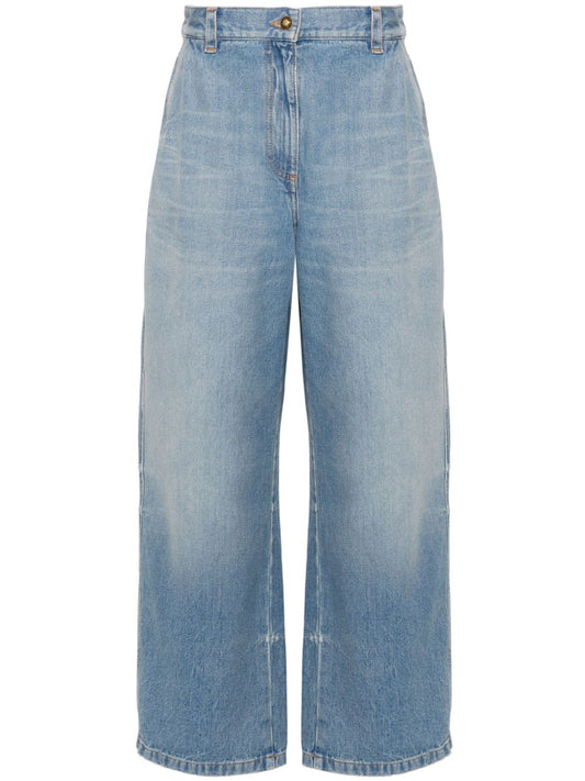 high-rise wide-leg jeans