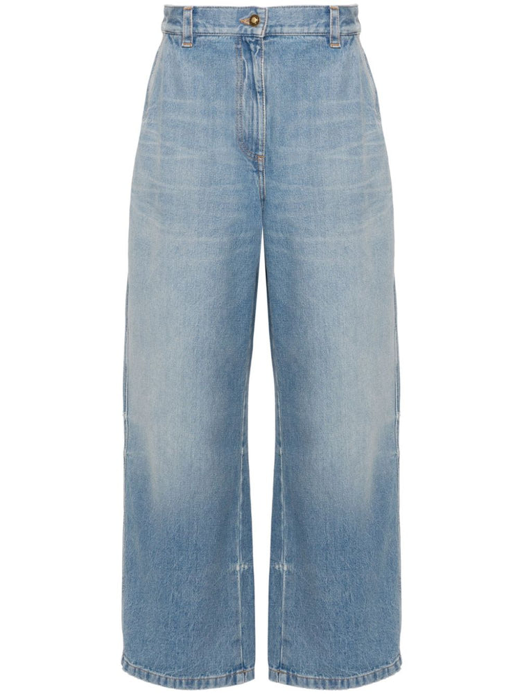 high-rise wide-leg jeans