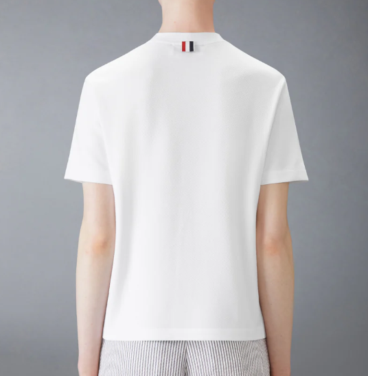 SHORT SLEEVE TEE W/ ENGINEERED 4 BAR STRIPE IN CLASSIC PIQUE