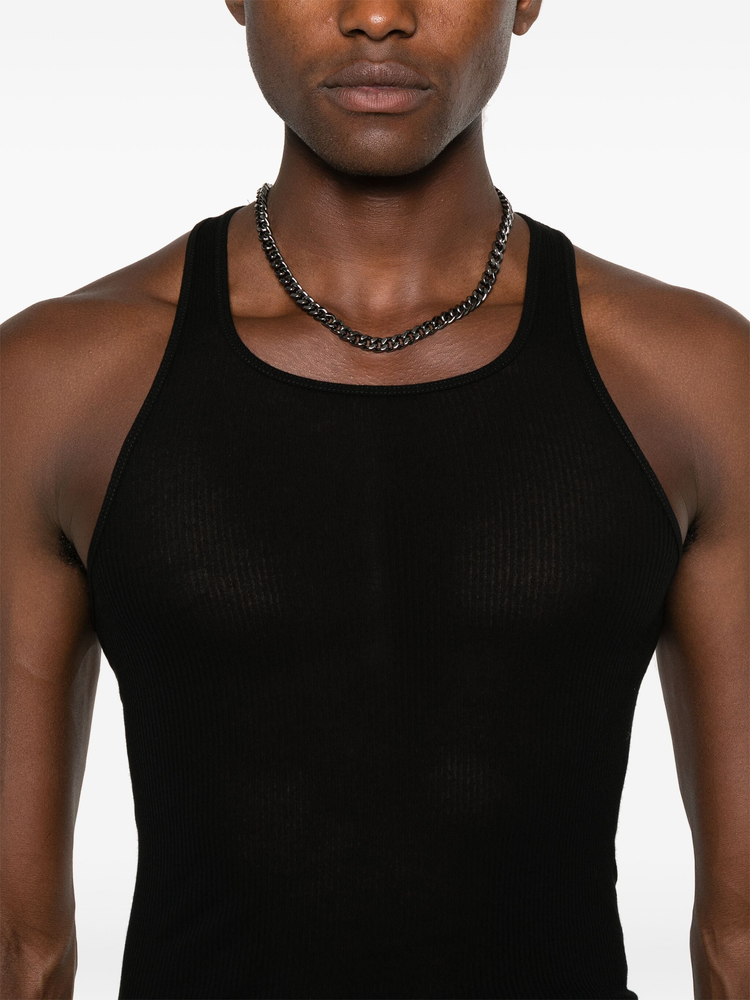 basic fine-ribbed tank top