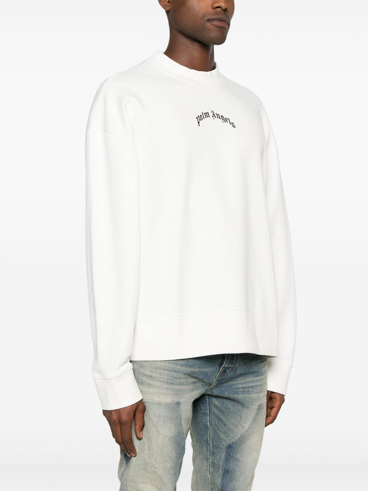 curved-logo sweatshirt