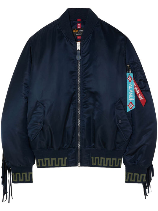 x Alpha Industries fringe-detailing bomber jacket