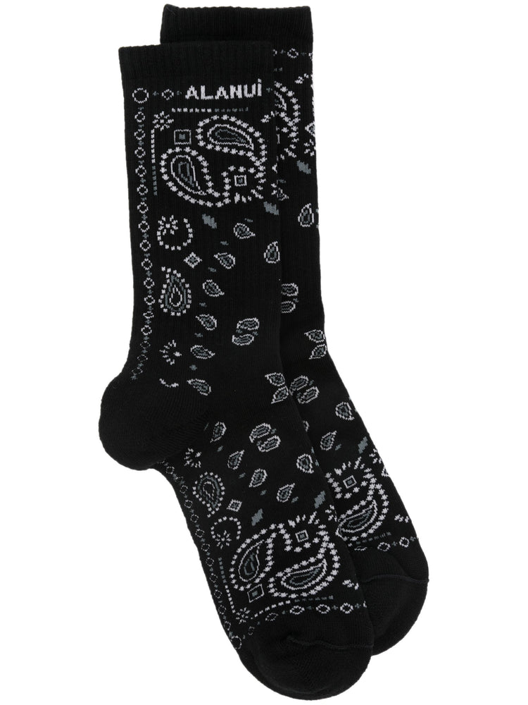 bandana-print socks