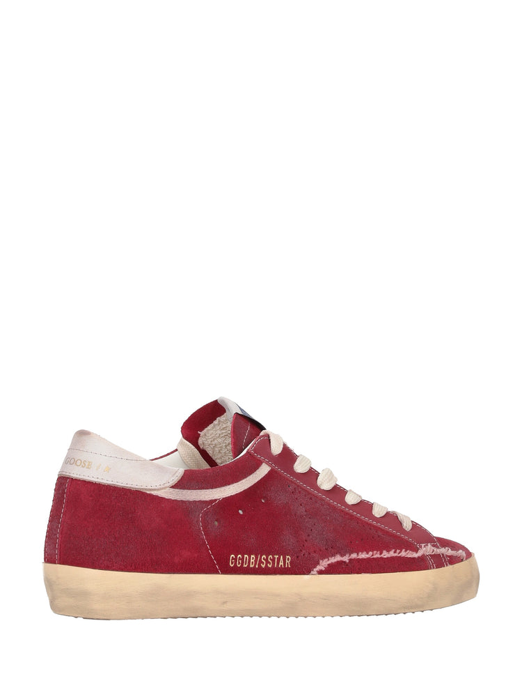 SUPER-STAR SUEDE UPPER TOE AND TONGUE PERFORATED STAR LEATHER HEEL