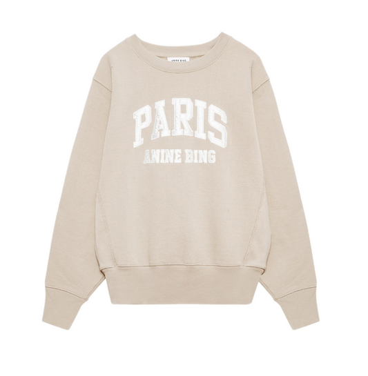 HARRY SHRUNKEN SWEATSHIRT PARIS - BEIGE