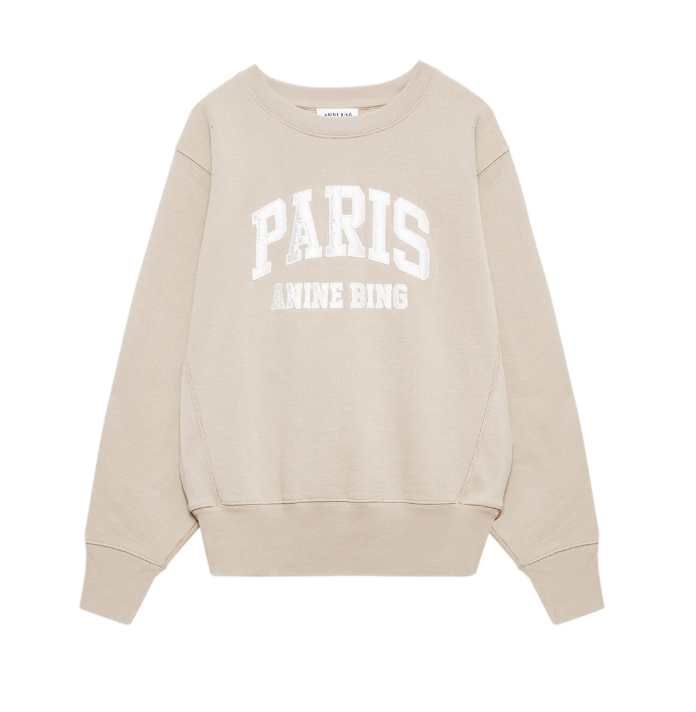 HARRY SHRUNKEN SWEATSHIRT PARIS - BEIGE