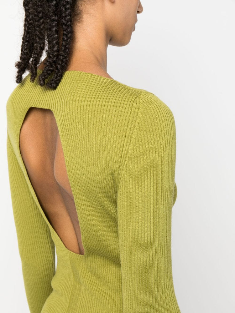 RICK OWENS cut-out ribbed jumper