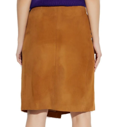 JUPE MIDI AVEC CEINTURE A GROSSE BOUCLE