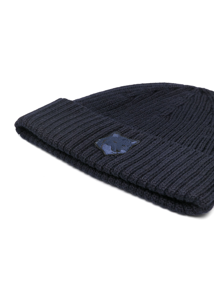 Bold Fox Head ribbed beanie