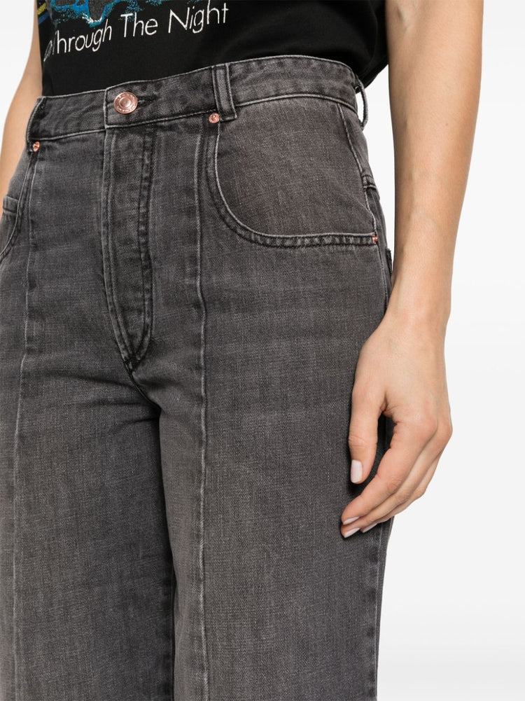 cropped straight-leg jeans