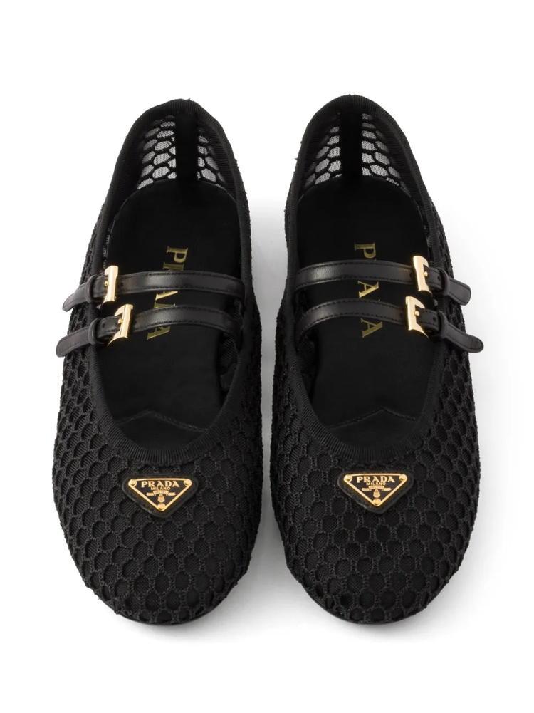 mesh ballerina shoes