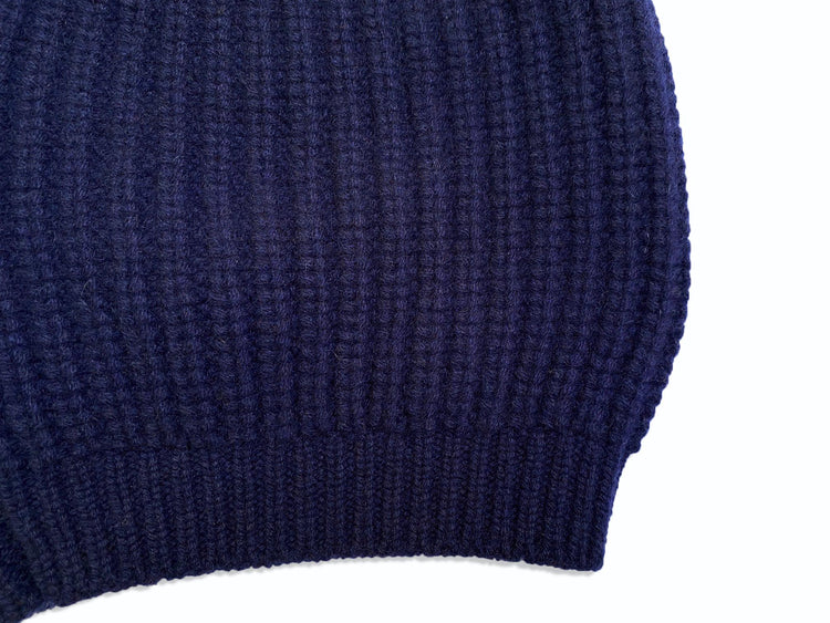 LA ROSE wool beanie blu cosmo