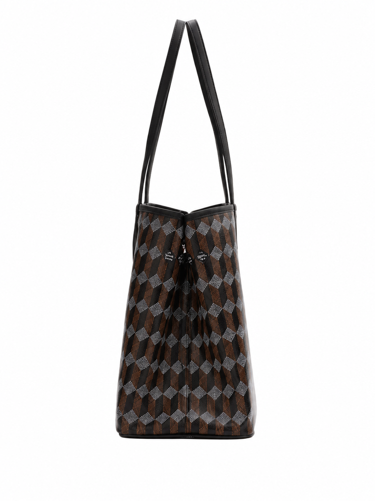 TOTE CALF/COATED CANVAS