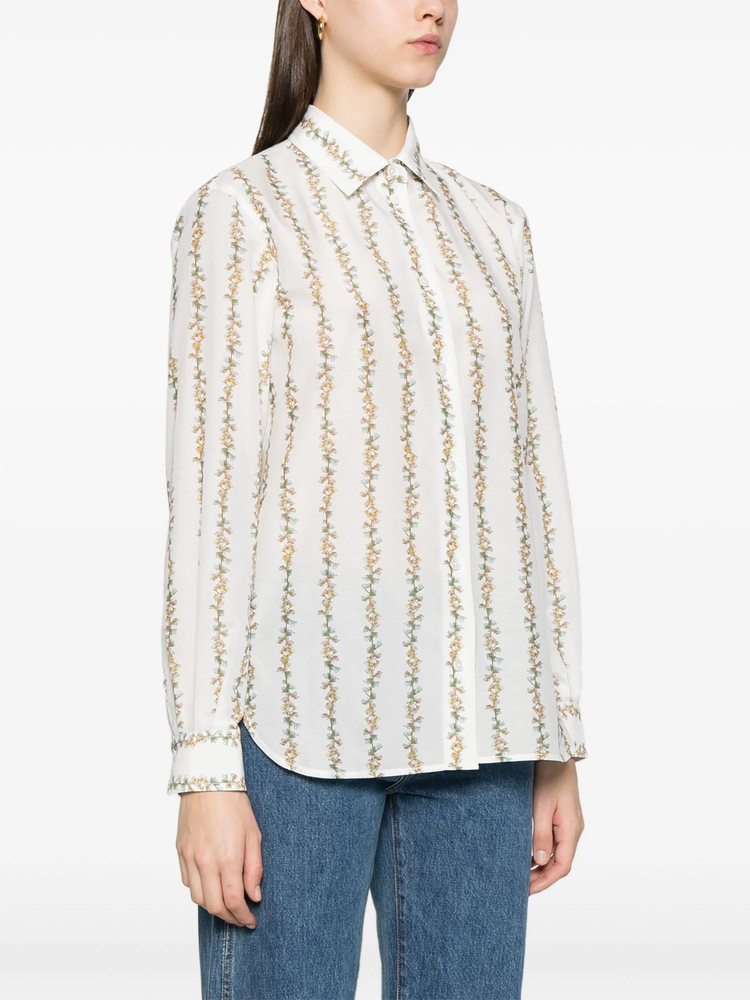 Inflorescence-print shirt