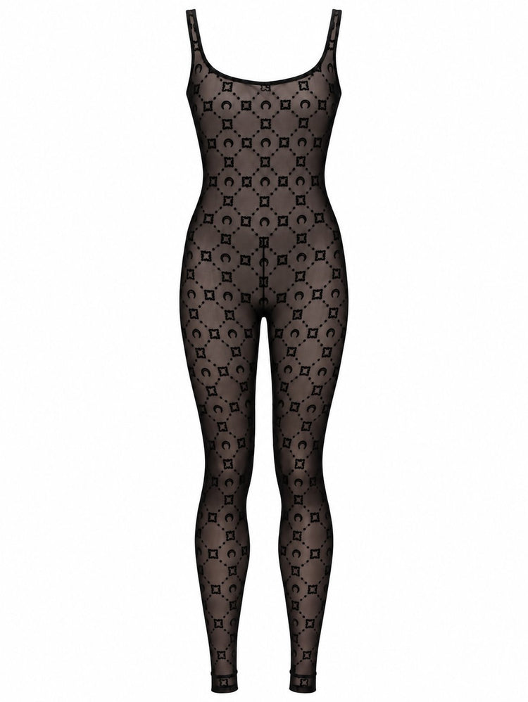 MOONOGRAM MESH FLOCK CATSUIT