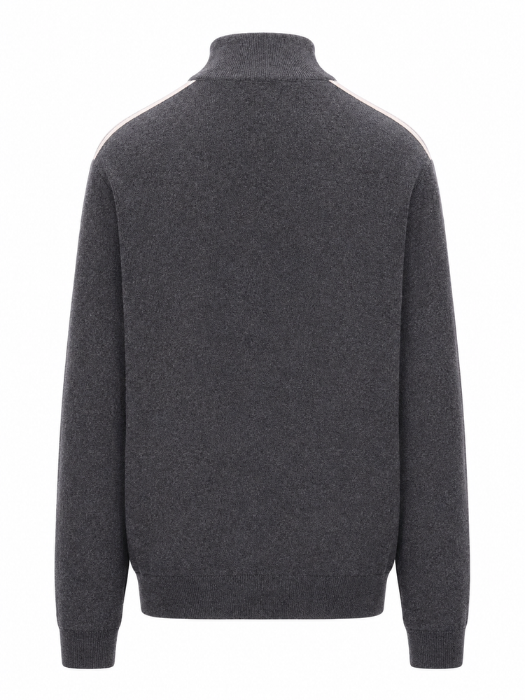 CLASSIC LOGO KNIT TRACK JKT DARK GREY -