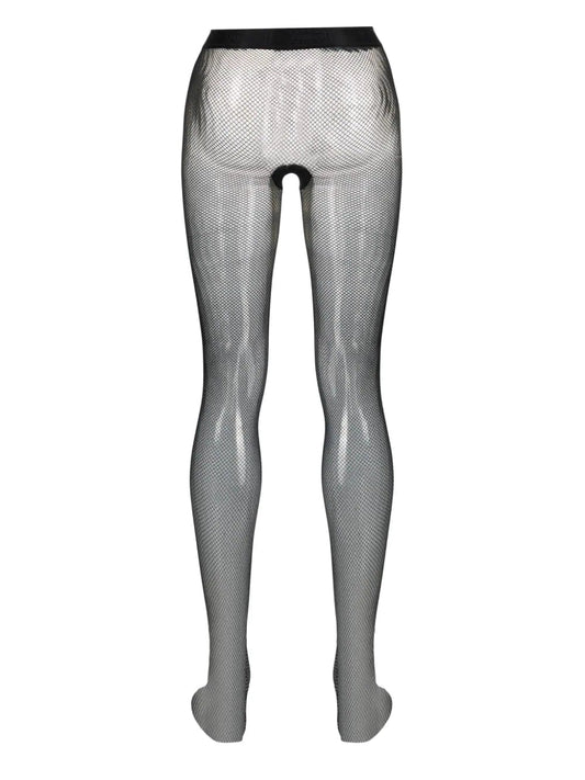 WOLFORD fishnet semi-sheer tights