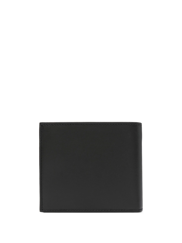 logo-plaque leather wallet