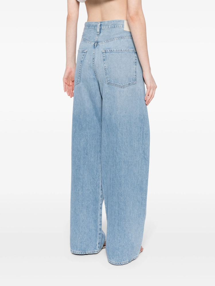 Brynn drawstring-waist cotton jeans