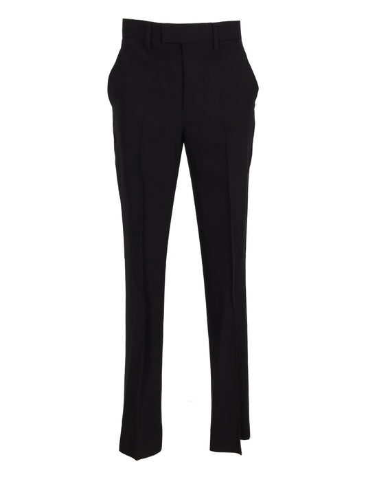 HABIBA CIGARETTE TROUSERS VISCOSE WOOL GABARDINE