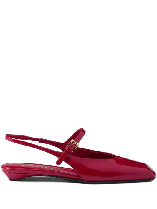 leather slingback ballerina shoes