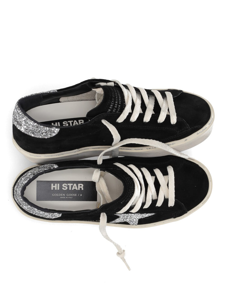 HI STAR SUEDE UPPER GLITTER STAR AND HEEL