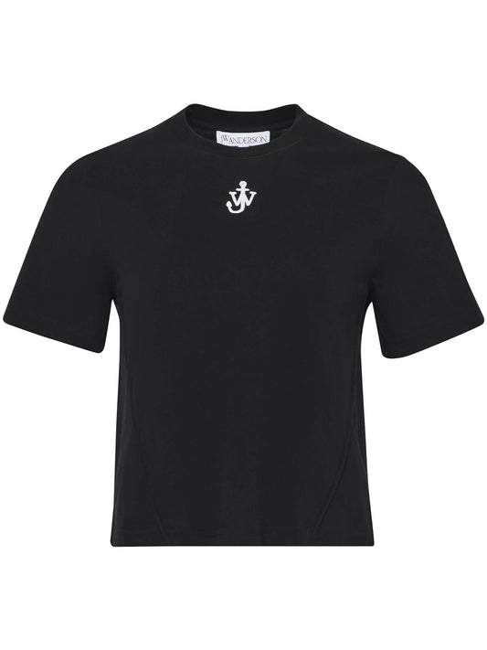 Anchor-embroidered T-shirt