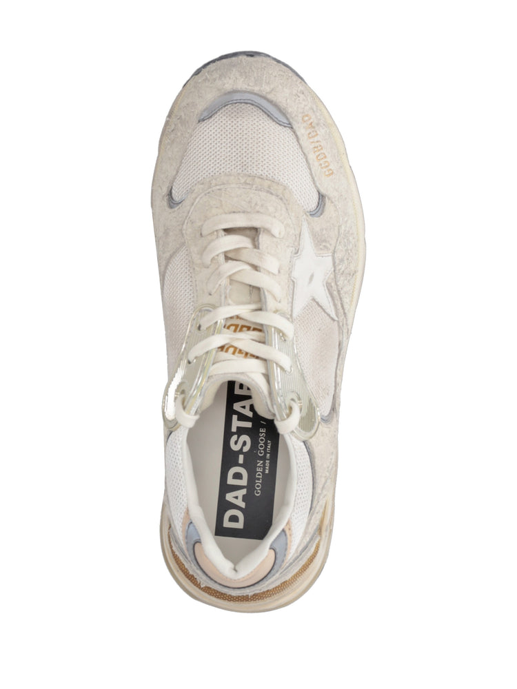 RUNNING DAD NEW NET AND SUEDE UPPER LEATHER STAR AND HEEL SUEDE SPUR