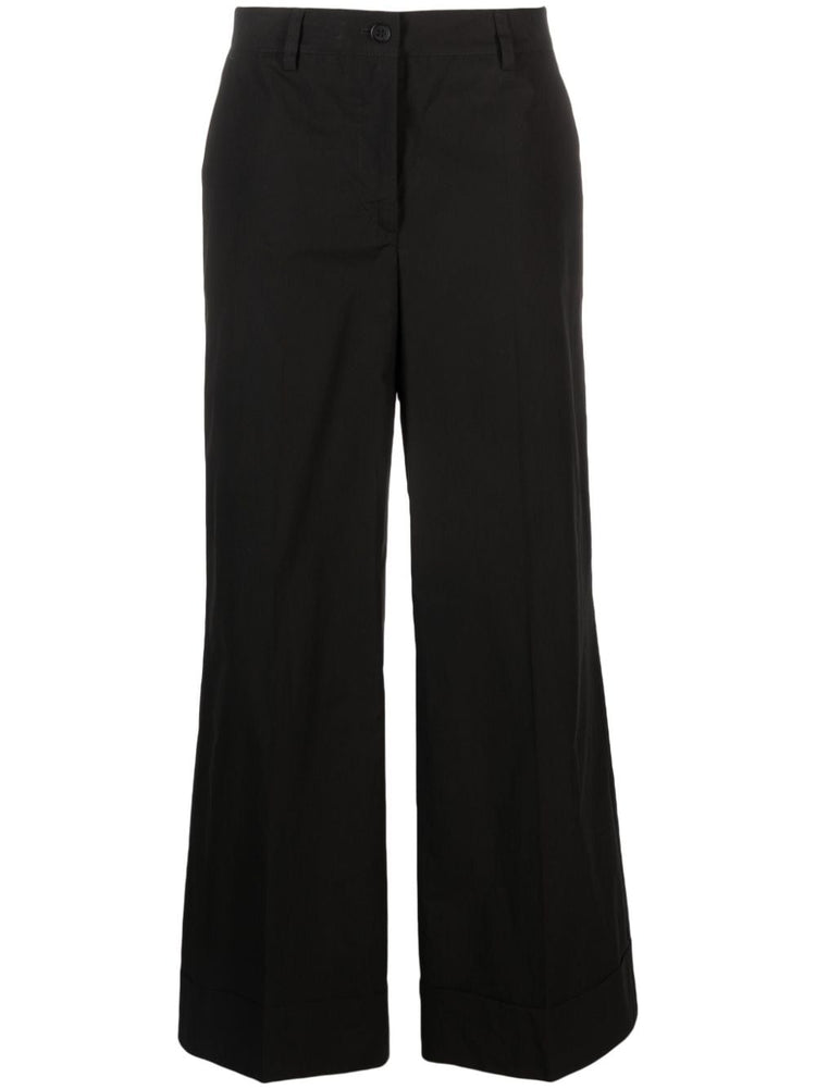 high-waisted cotton tailored torusers