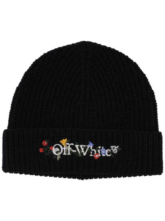 FLORAL BOOKISH CLASSIC BEANIE BLACK - MU