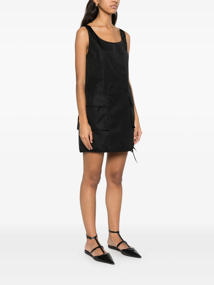 drawstring-hem mini dress