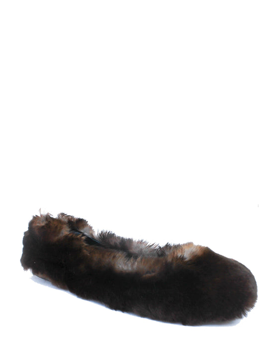 Furry ballerina shoes