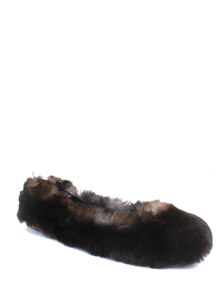 Furry ballerina shoes