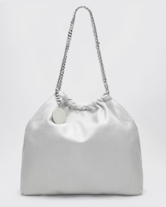 FALABELLA MEDIUM DRAWSTRING ECO SHAGGY DEER W/STAINLESS STEEL CHAIN - AIRLITE
