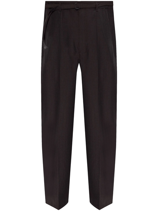 belted tailored trousers